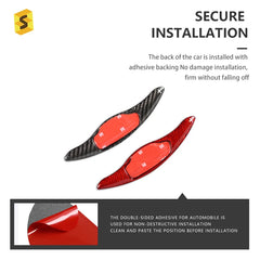 ES Wholesale Price Car Interior Trim Carbon Fiber Steering Wheel Paddle Shift For KIA