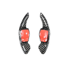 ES Dry Real Carbon Fiber Steering Wheel Shift Paddle Extension Shifters For Volkswagen Glof 5 Glof 6 Beetle Scirocco Tiguan CC