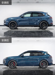 turbo GT bodykit front bumper door panel wheel brow sideskirt turbo GT middle lip carbon fiber rear lip for porsche cayenne 2024