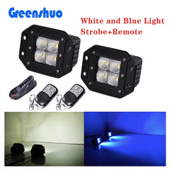 Dual Color 3inch Led Cube Light Flash White Amber Strobe Vehicle Led Work Light Bar