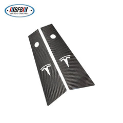 Model Y Car Real Full Carbon Fiber Window B-pillar Molding Cover Trim Add On Style For Tesla Model Y