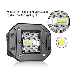 5inch Work Light Offroad Flush Mount Led Pods Truck Tail Light For Auto 4x4 4wd Pickup