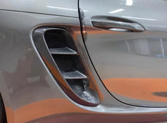 For Porsche 718 Boxster Cayman Real Carbon Fiber Side Scoop Intake Air Vent Cover Trim