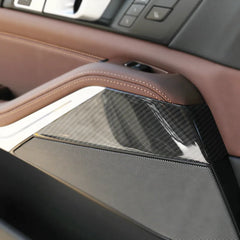 For BMW X5 G05 X7 G07 Dry Real Carbon Fiber Interior Door Panel Trims Front& Rear Door Cover