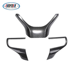 Real Carbon Fiber Interior Trim Steering wheel cover 3 PCS for Lexus ES 2015-2017