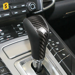 ES Shift Knob Carbon Fiber Cover For Porsche Cayenne 2011 to 2016 year Interior Accessories Car Decoration
