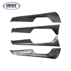 4Pcs Carbon Fiber Car Interior Kits For Audi A6 2020-2022 Carbon Fiber Door Trims Panel