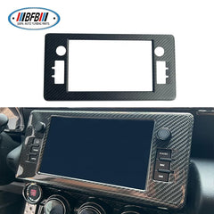 Real Dry Carbon Matte Carbon CD Player Panel Media Panel Frame Trim Cover For Subaru BRZ GR86 2022up