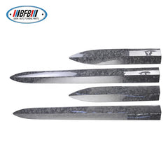 Forged Real Carbon Fiber 4 PCS Side Body Trims For Tesla Model 3 Front and Rear Door Pillar Trims