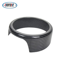 For Alfa Romeo Giulia 2017+Real Carbon Fiber Front Logo Emblem frame Cover stick on style exterior Trim