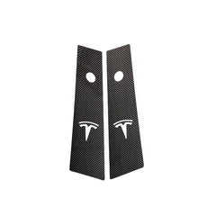 Model Y Car Real Full Carbon Fiber Window B-pillar Molding Cover Trim Add On Style For Tesla Model Y