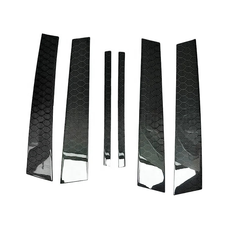 FOR INFINITI Q50 2014-19 REAL CARBON MIDDLE PILLARS HONEYCOMB CARBON WINDOW PILLAR POSTS 6 PCS
