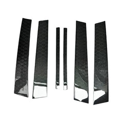 FOR INFINITI Q50 2014-19 REAL CARBON MIDDLE PILLARS HONEYCOMB CARBON WINDOW PILLAR POSTS 6 PCS