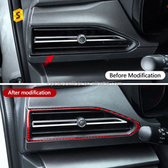 ES 2 Pieces Carbon Fiber Interior Accessories Trim For Subaru WRX  A/C Air Outlet Vent Panel Decoration Cover Trim