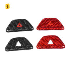 Shasha Carbon Fiber Accessories Car Hazard Sign Button Cover For Camaro 2016 2017 2018 2019 2020 2021 2022 2023