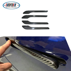 4 Pcs Real Carbon Fiber Car Outer Door Handle Cover Trims for Tesla Model 3 Exterior Sticker