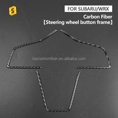 Shasha Carbon Fiber Steering Wheel Button Frame Sticker Car Interior Accessories Decorative For Subaru WRX STI  2022
