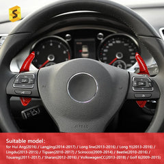 ES Dry Real Carbon Fiber Steering Wheel Shift Paddle Extension Shifters For Volkswagen Glof 5 Glof 6 Beetle Scirocco Tiguan CC