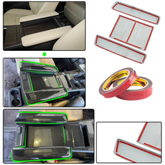 ABS Car Styling Interior Accessories Carbon Fiber Color Central Armrest Storage Box Panel Cover Trim  For Toyota Sienna 2021