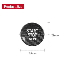 Shasha Carbon For Toyota Start Stop Button Cover Real Carbon Fiber For Toyota Corolla Interior Accessories