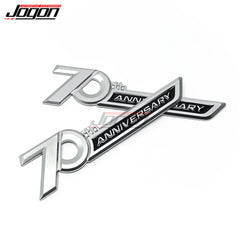 Side Rear 70th Anniversary Chrome Emblem Trunk Badge Sticker Trim For Toyota Land Cruiser LC100 LC200 LC300 LC70 LC71 LC76 FJ79