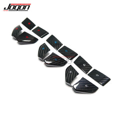 For CHEVROLET CORVETTE C8 STINGRAY Coupe Z51 2020-22 Real Carbon Steering Wheel Button Switch Cover Trim Sticker Car Accessories