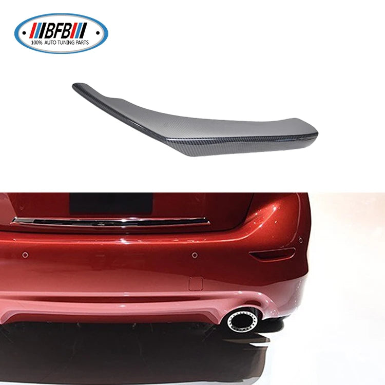 Real Carbon Fiber Rear Bumper Splitter Lip Rear Down Flaps Fit For  Infiniti Q50 Rear Bumper