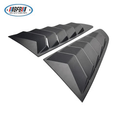 Car Accessories Matte Black 1/4 Quarter Side Window Louvers Scoop Cover Vent for Ford Mustang 2015up