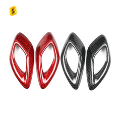 Shasha Carbon Fiber Real Inner Door Handle Car Interior Accessories Trim Decoration Protection For Chevrolet Camaro