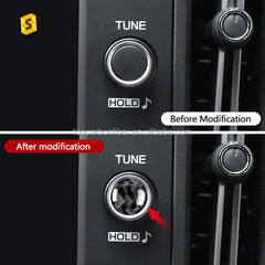 ES 2 Pcs Soft Carbon Fiber Car Accessories For Subaru WRX 2022 Carbon Fiber Radio Volume Knob Rings Button Trim Sticker