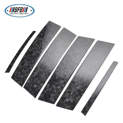 For Alfa Romeo Giulia Forged Carbon Fiber ABC Pillar Cover Trim 6pcs Middle Window Pillars