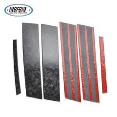 For Alfa Romeo Giulia Forged Carbon Fiber ABC Pillar Cover Trim 6pcs Middle Window Pillars