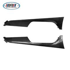 4Pcs Carbon Fiber Car Interior Kits For Audi A6 2020-2022 Carbon Fiber Door Trims Panel