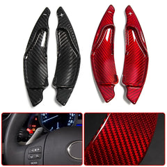Real Carbon Fiber Steering Wheel Paddle Shifter Extension For Toyota Auris Corolla E150 2006-2012