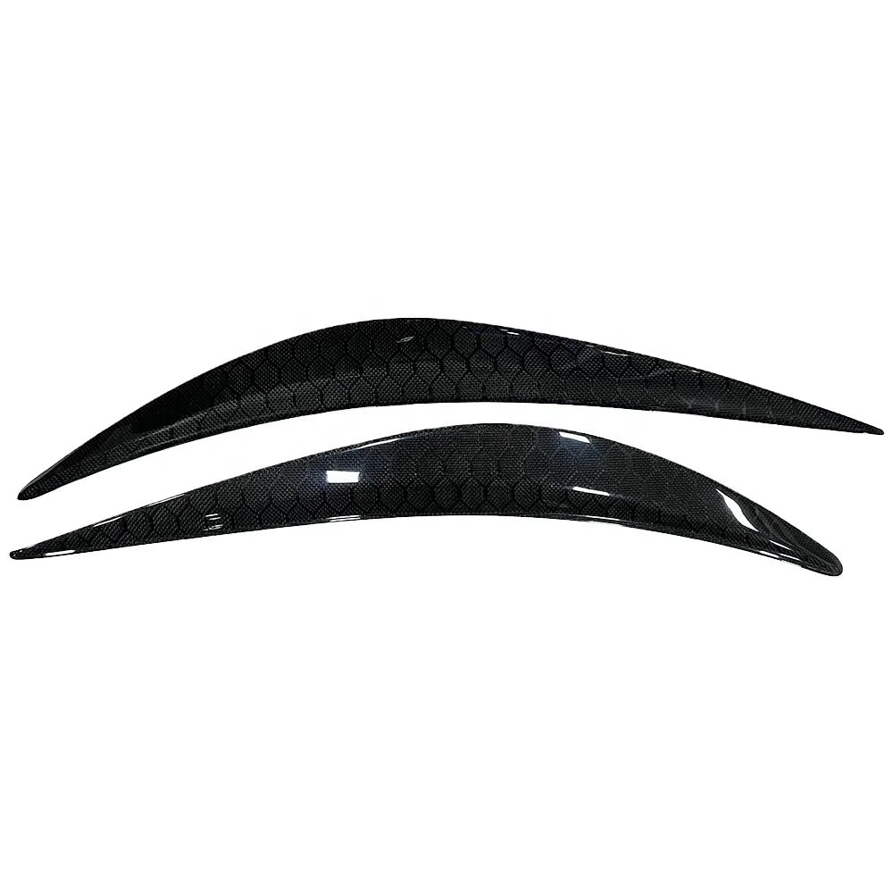 Honeycomb Carbon Headlight Eyelid for Infiniti Q50 Q50S 2014-2017 Real Dry Carbon Front Lamp Eyebrows
