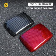 Shasha Carbon Car Armrest Box Cover Real Carbon Fiber Interior Accessories Decoration Protection For Subaru WRX