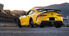 For 2019-20 Toyota Supra A90 A91 mk5 Carbon Fiber Rear Bumper Lip Diffuser With Rear Spats Side Spliter