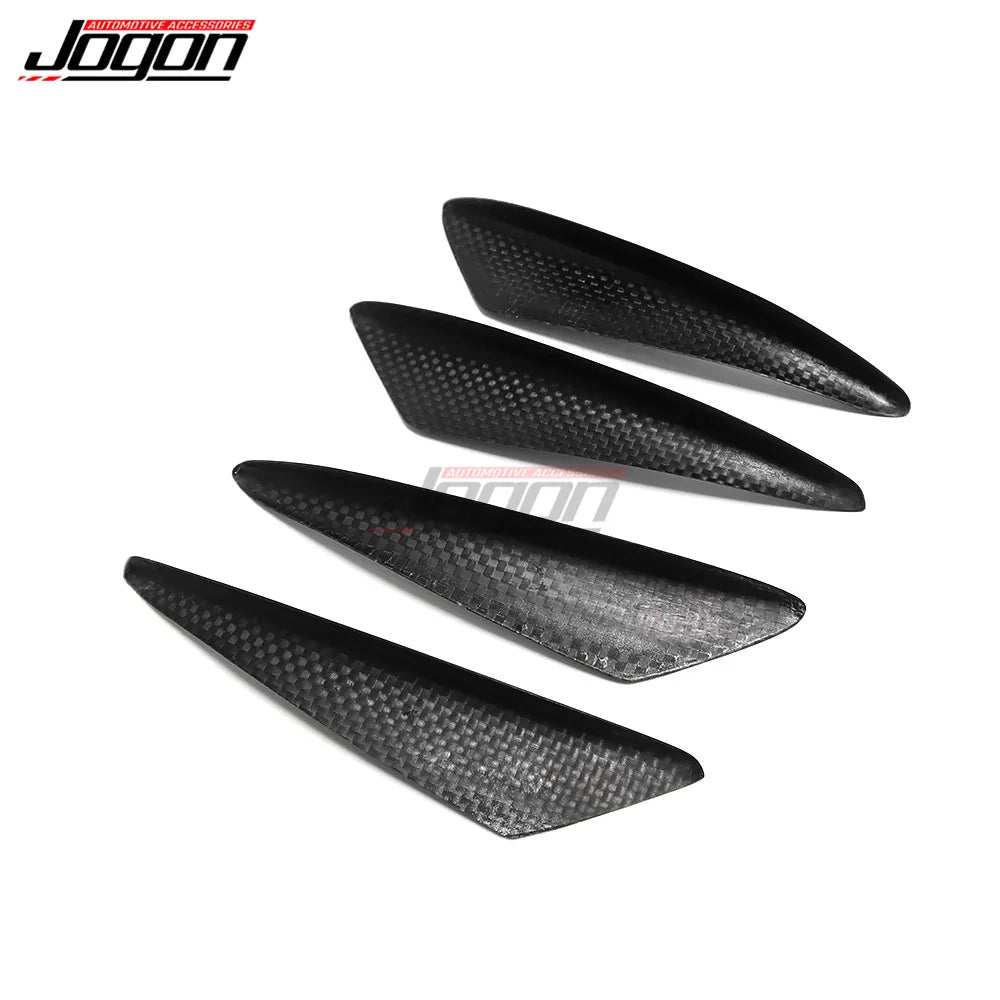 Universal Carbon Fiber Front Bumper Side Canards Splitter Spoiler For BMW M2 M3 M4 F30 F87 E90 E92 E93 F80 F82 F83 F10 F16 F12