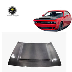 For 2015-21 Dodge Challenger Demon Style Carbon Fiber Front Hood Bonnet with vents