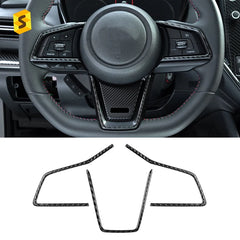 ES DJWRX101 Car Interior Accessories Carbon Fiber Steering Wheel Button Frame for Subaru WRX / WRX STI 2022
