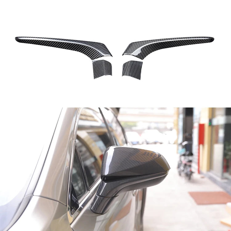 4pcs Real Dry Carbon Side Rearview Mirror Cover Decoration Trim For Lexus NX200t 300 300h 2015up