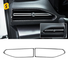 ES 2 Pieces Carbon Fiber Interior Accessories Trim For Subaru WRX  A/C Air Outlet Vent Panel Decoration Cover Trim