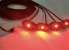 4/8/12/16Pods Amber Led Rock Lights Pure White Strobe Rock Light Decking Lights with Wiring Harness
