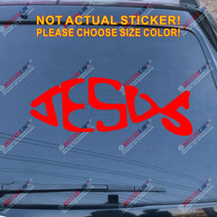 Jesus Fish Ichthys Car Decal Sticker Vinyl Trunk Die Cut Christian Bible Christ God,choose size and color!