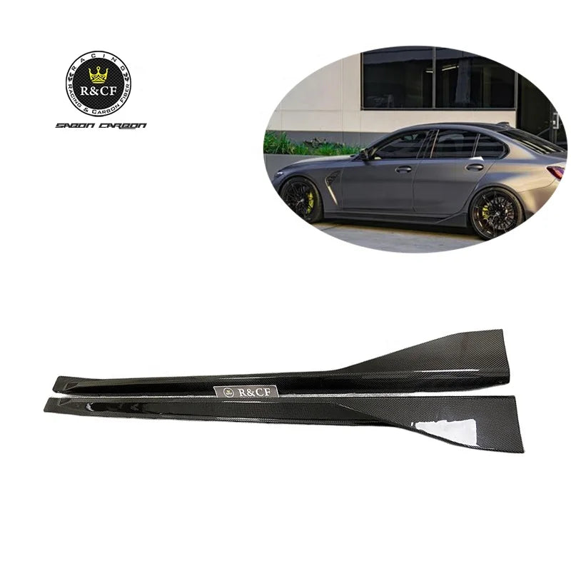 G80 M3 Carbon Fiber Side Skirt Rocker Panels M Performance Style For BMW G80 M3 G82 M4