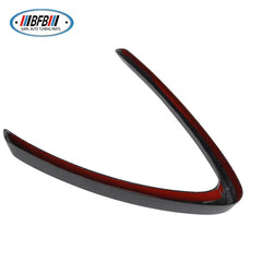 BFB Shiny black Real Dry Carbon Fiber add on V shape Front Grill trims in front bumper for Alfa Romeo Stelvio SUV 2017+