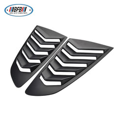 Car Accessories Matte Black 1/4 Quarter Side Window Louvers Scoop Cover Vent for Ford Mustang 2015up