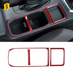 Shasha Carbon Car Interior Accessories Trim Carbon Fiber Water Cup Holder Frame Trim Sticker For Subaru WRX 2022 2023
