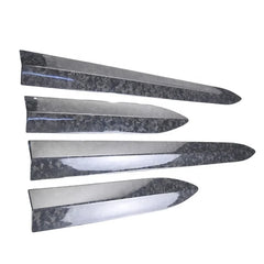 Forged Real Carbon Fiber 4 PCS Side Body Trims For Tesla Model 3 Front and Rear Door Pillar Trims