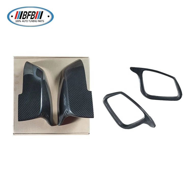 4PCS/SET Full Dry Carbon Side Door Rear View M Look Wing Mirror Covers Add on Style for BMW F20 F22 F23 F30 F31 F32 F33 F36